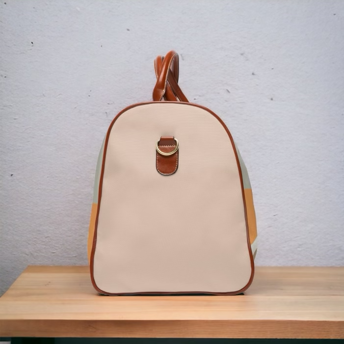 Leather duffle bag, custom duffel bag, weekend bag, monogram decal bag, custom overnight bag, mountain travel bag