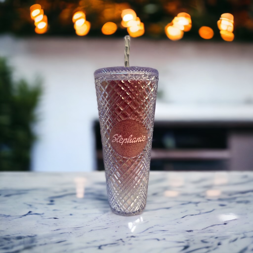 Custom Name Barbie-Inspired Sparkle Tumbler
