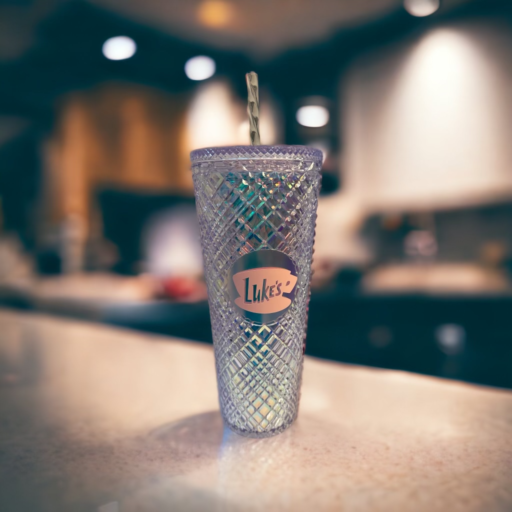 Luke's Diner Opal Jeweled Tumbler // Pink & White