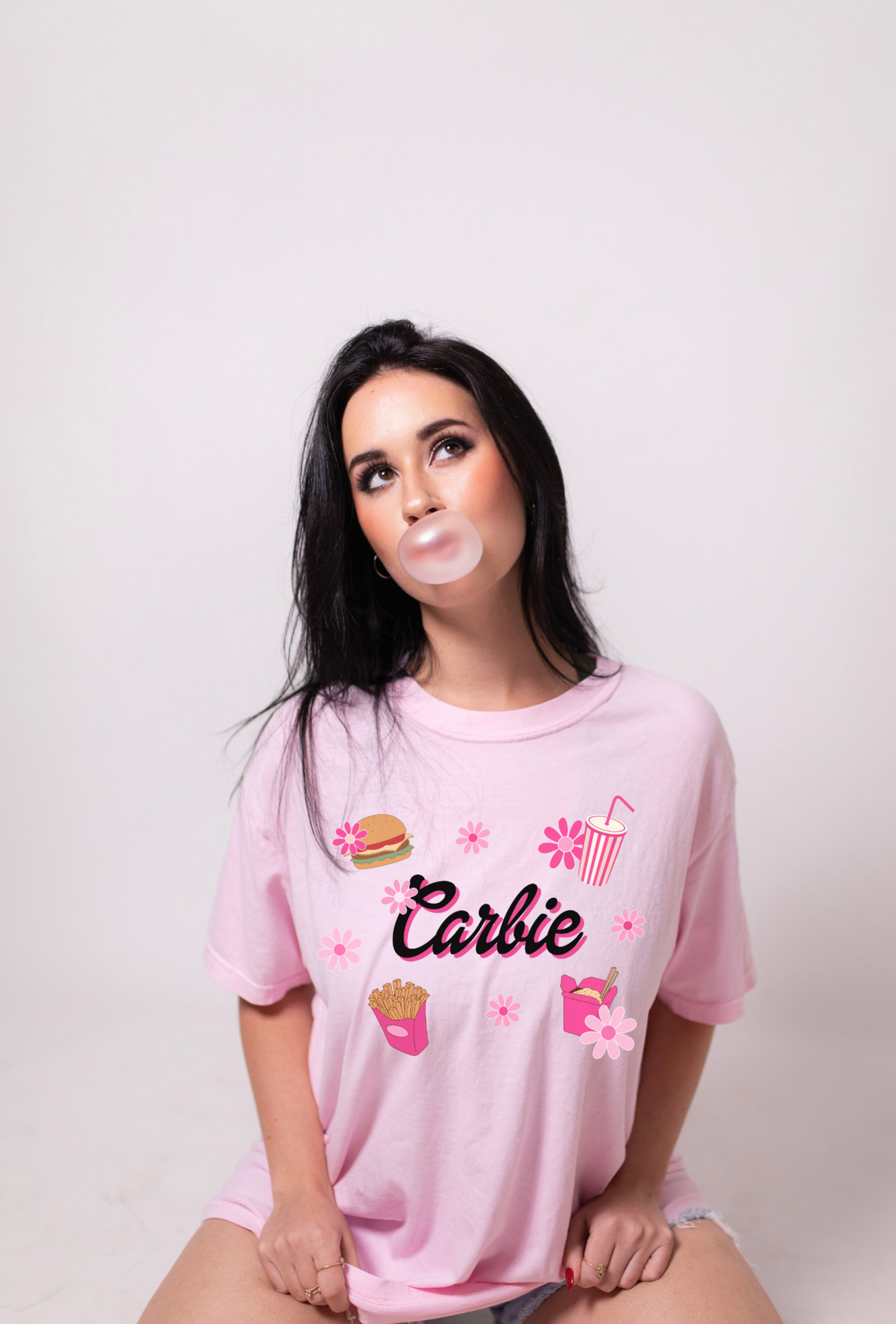 white carbie shirt