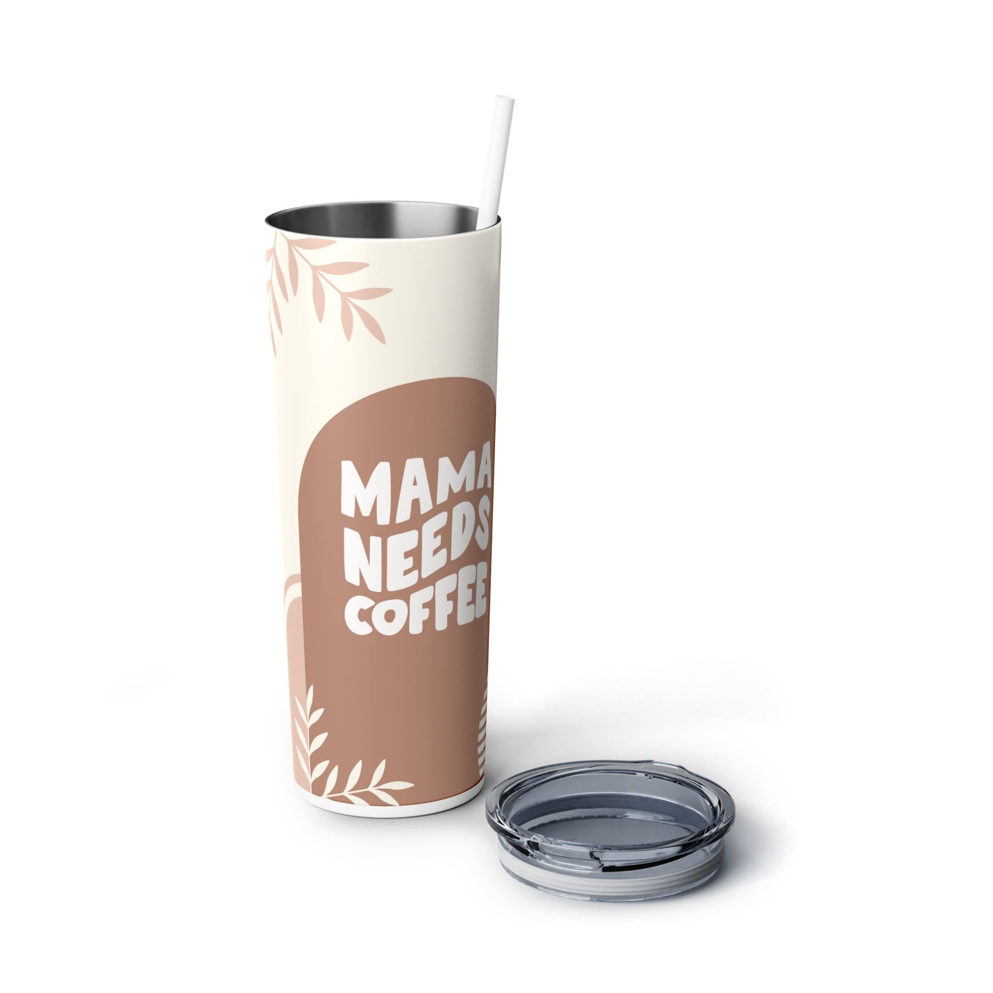 Skinny Steel Tumbler with Straw, 20oz