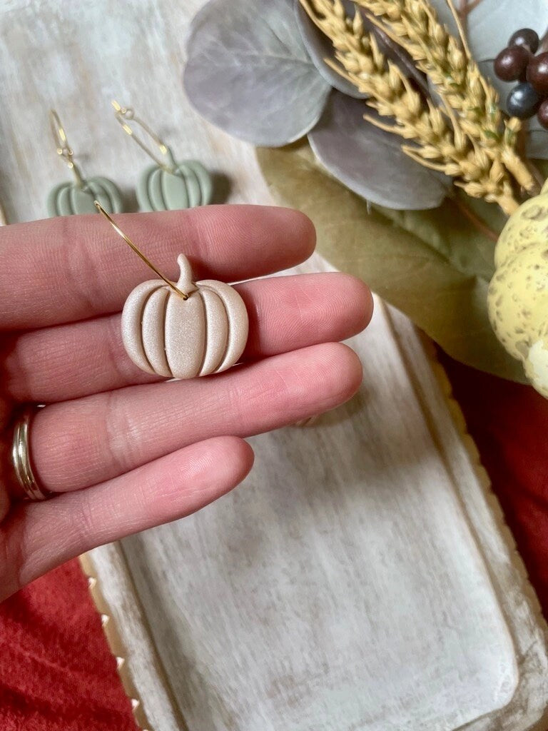 Pumpkin Clay Boho Earrings, Fall Boho Earrings, Teacher Earrings, Pumpking Earrings, Clay Jewelry Gifts