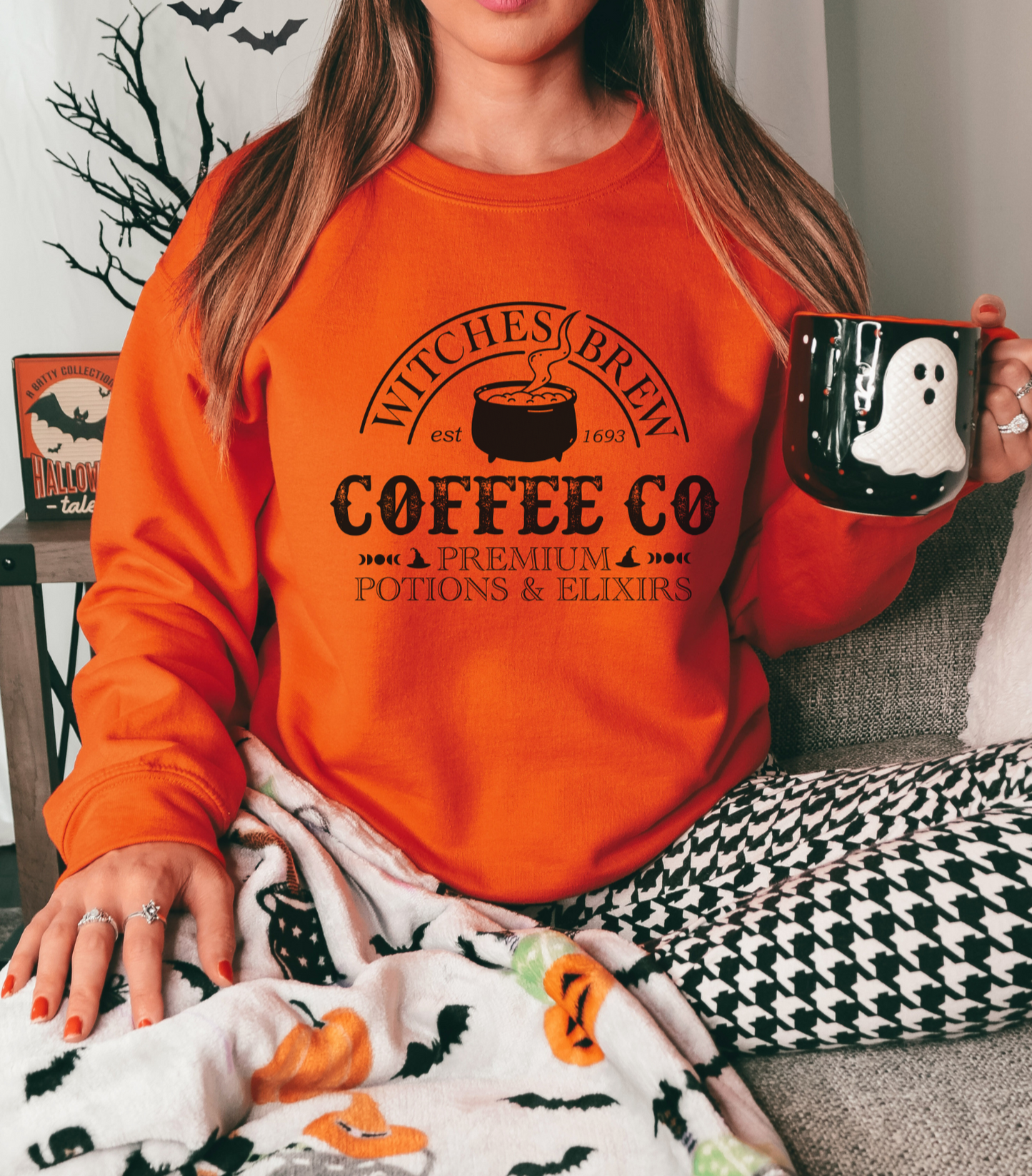 Halloween Witches Brew Coffee Crewneck  |   Halloween Graphic Sweatshirt