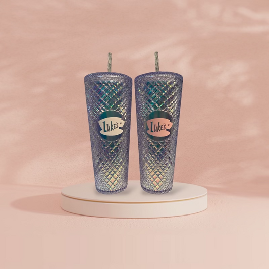 Luke's Diner Opal Jeweled Tumbler // Pink & White