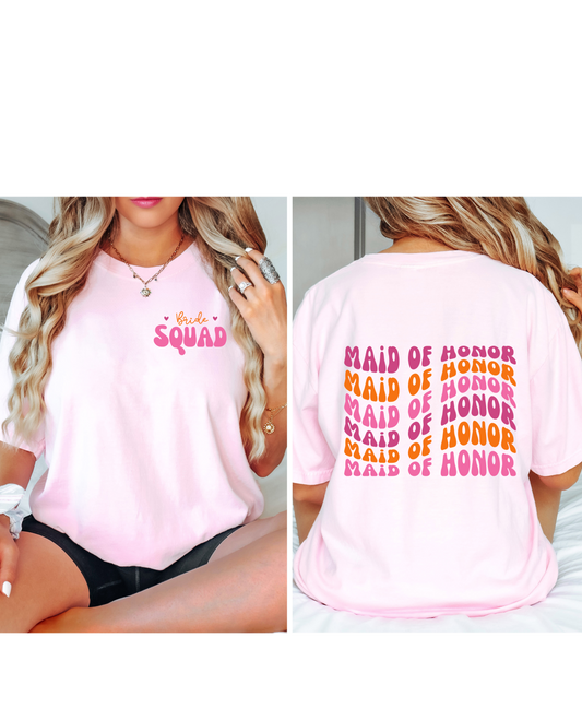 Retro Maid of Honor Shirt | Matching Bachelorette Party Shirts