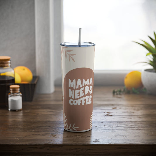 Skinny Steel Tumbler with Straw, 20oz