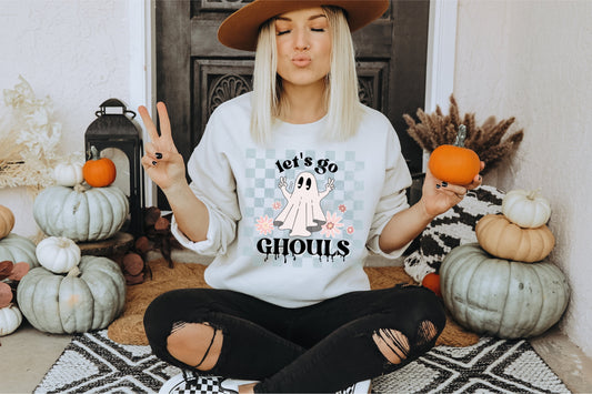 Lets Go Ghouls Sweatshirt, Vintage Halloween Sweatshirt, Retro Fall Sweatshirt, Vintage Ghost Sweatshirt, Retro Halloween Sweatshirt