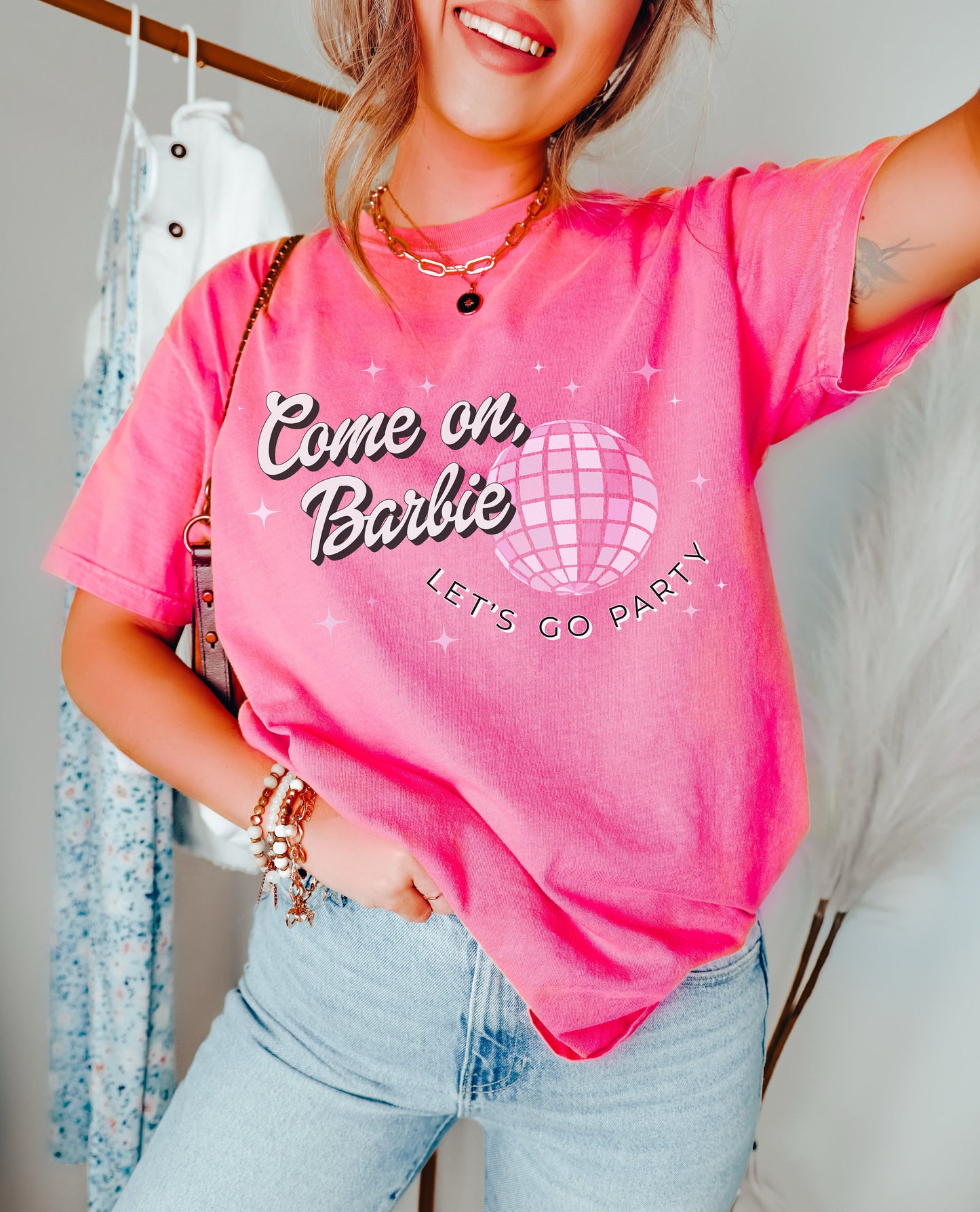 Barbie Movie Shirt, Come On Let's Go Party Shirt, Birthday Party Shirt, Birthday Crew Shirt, Girls Shirt, Birthday Gift Shirt, Disco Barbie