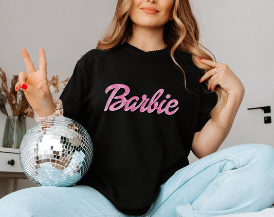 Checkered Barbie Shirt, Let's Go Party Barbie Shirt, Retro Barbie, Oversized Cute Tee, Barbie Movie, Come on Barbie
