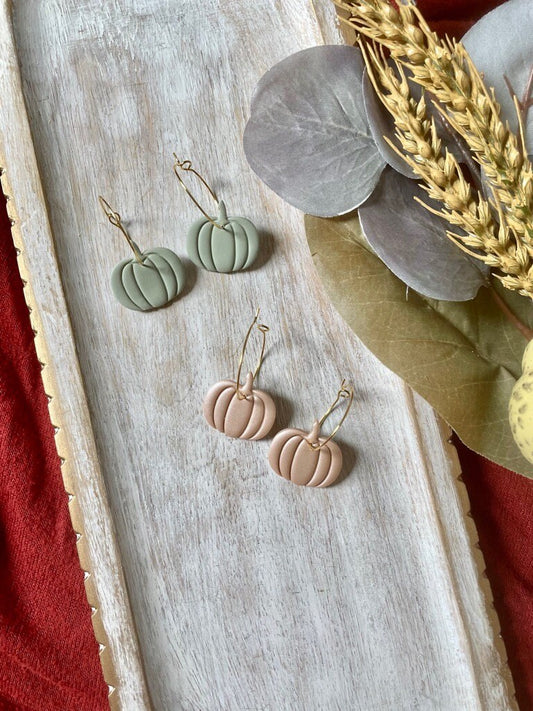 Pumpkin Clay Boho Earrings, Fall Boho Earrings, Teacher Earrings, Pumpking Earrings, Clay Jewelry Gifts