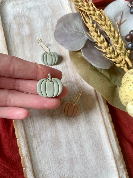 Pumpkin Clay Boho Earrings, Fall Boho Earrings, Teacher Earrings, Pumpking Earrings, Clay Jewelry Gifts