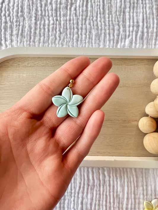 Clay Plumeria Hoop Earrings, Hawaii Wildfire Relief Fund, Clay Hoops, Boho Clay Jewelry Gifts
